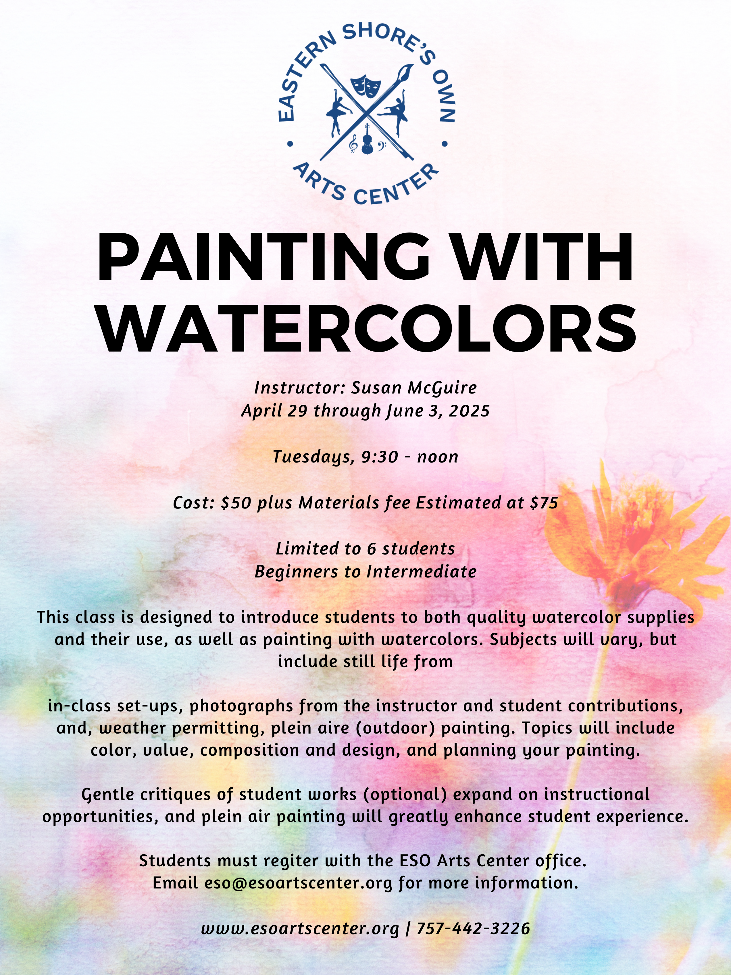 Painting with Watercolors w/ Susan McGuire